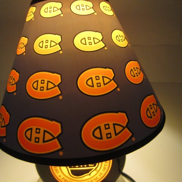 Sportscast Vintage NHL Lamp/Night Light 1999 with Montreal Canadiens Shade-Works - Picture 4 of 13